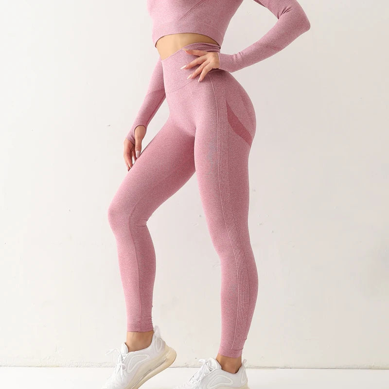 Leggings Esportivos Sem Costura Para Mulheres