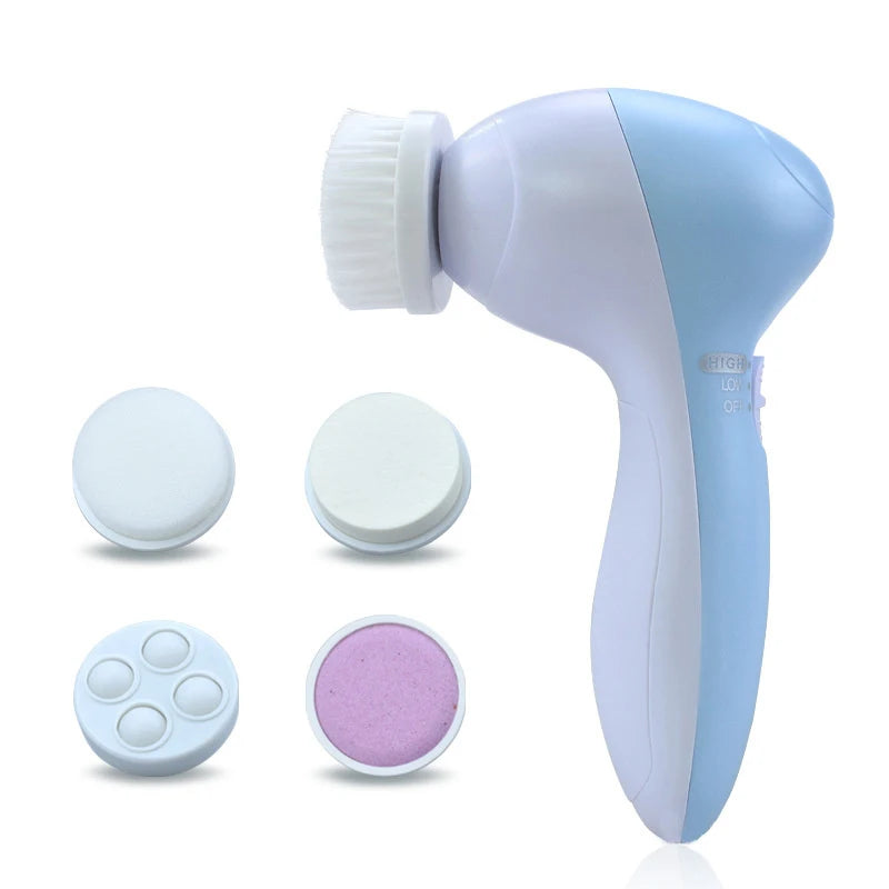 Escova De Limpeza e Esfoliação de Pele Facial 5 Em 1