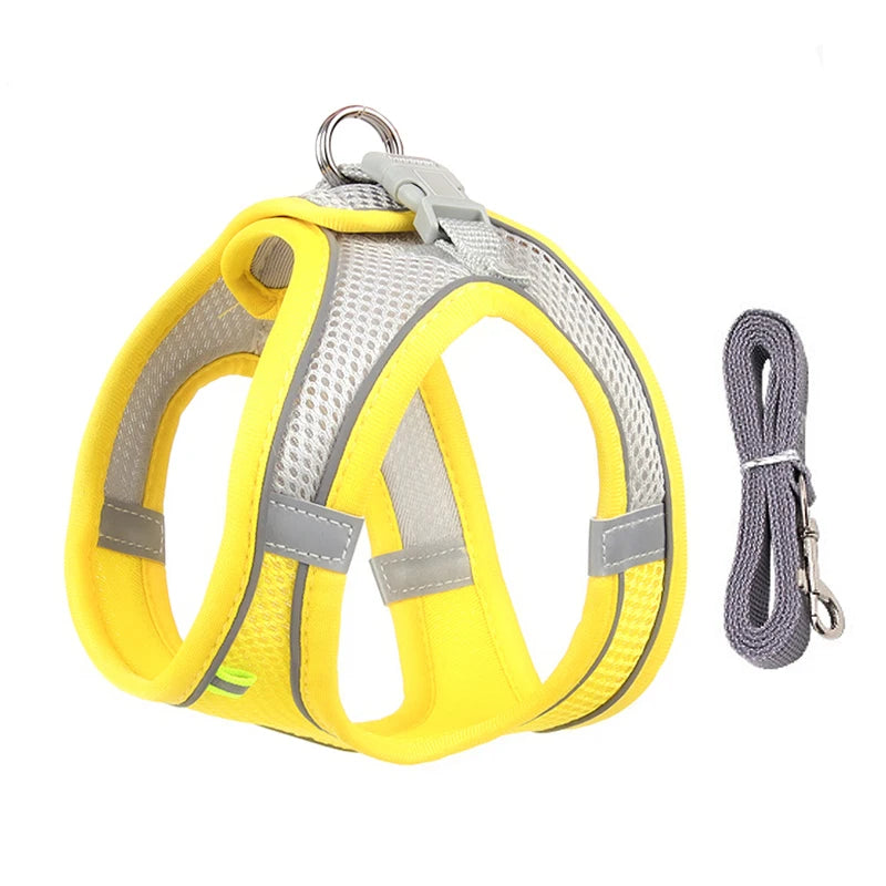 Peitoral Ajustável Com Guia Para Pets