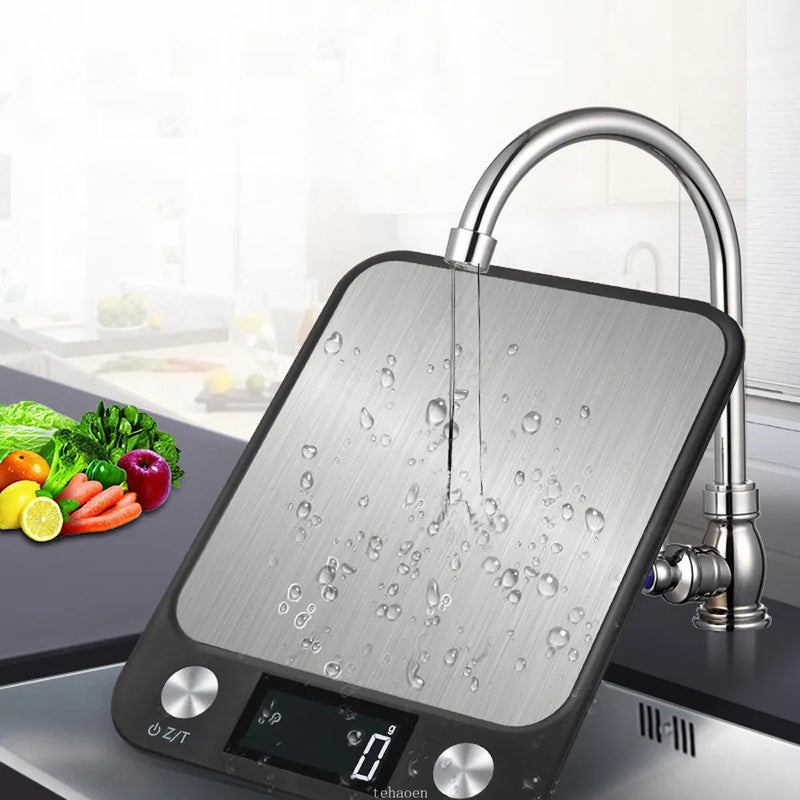 Balança de Alta Precisão Em Aço Inox Digital, Eletrônica, Inteligente, Pesagem De Alimentos