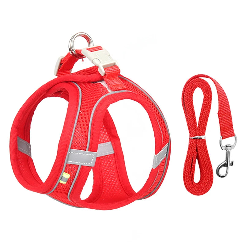 Peitoral Ajustável Com Guia Para Pets