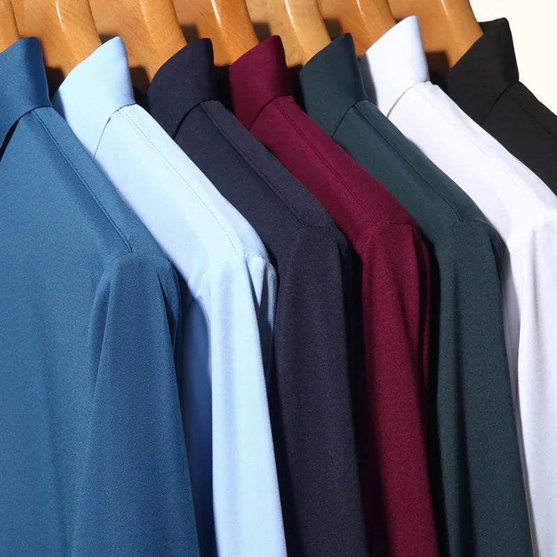 Camisa De Seda Ultra-estiramento Masculina