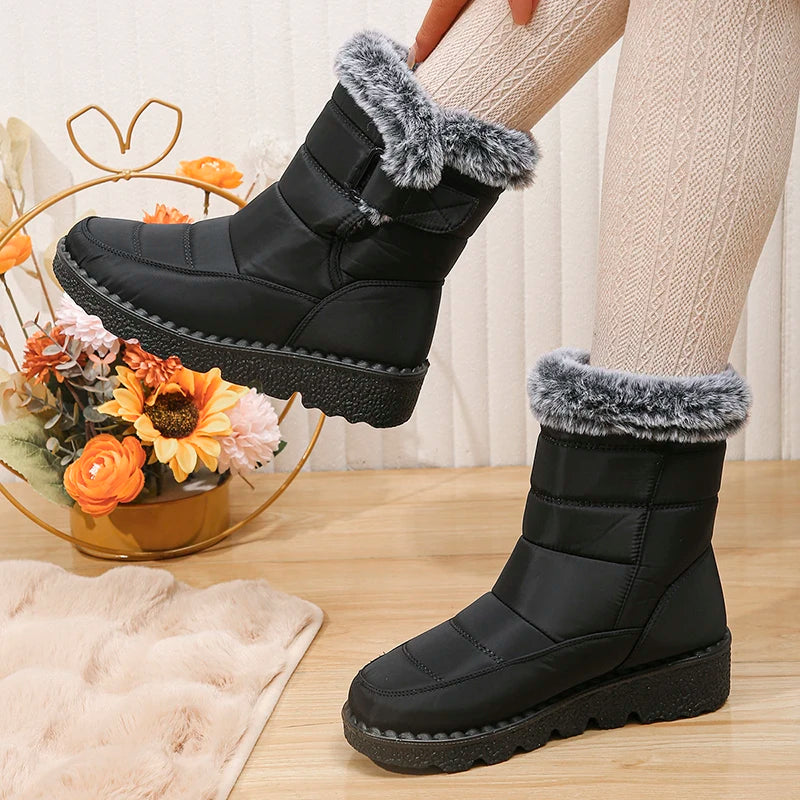 Bota Feminina De Inverno Impermeável