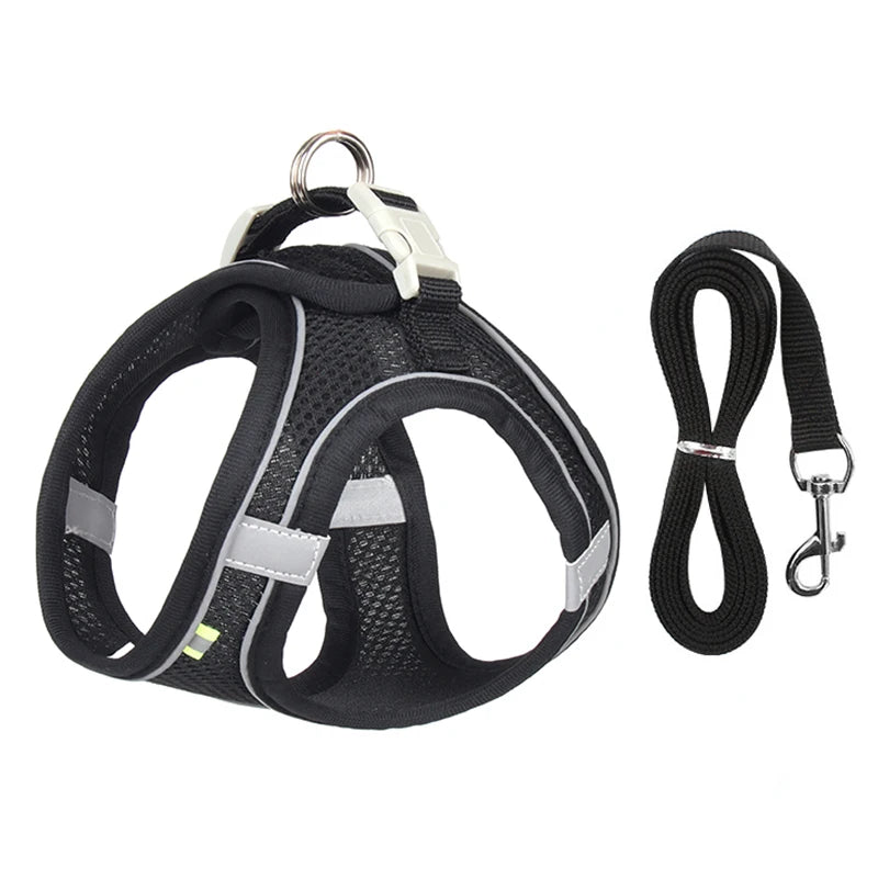 Peitoral Ajustável Com Guia Para Pets