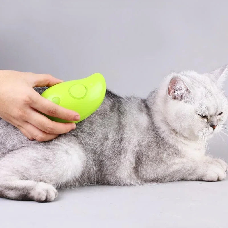 Escova a Vapor Recarregável Para Gatos e Cães