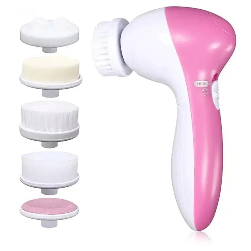 Escova De Limpeza e Esfoliação de Pele Facial 5 Em 1