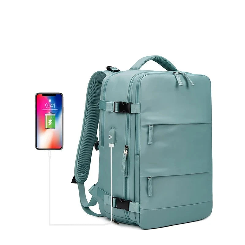 Mochila Impermeável Com Interface De Carregamento USB