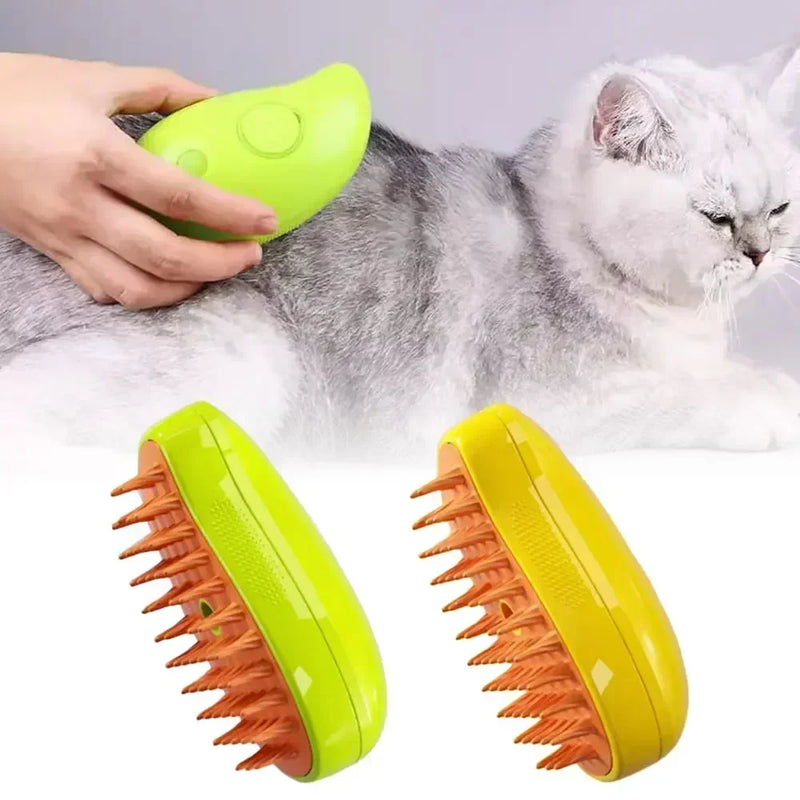 Escova a Vapor Recarregável Para Gatos e Cães