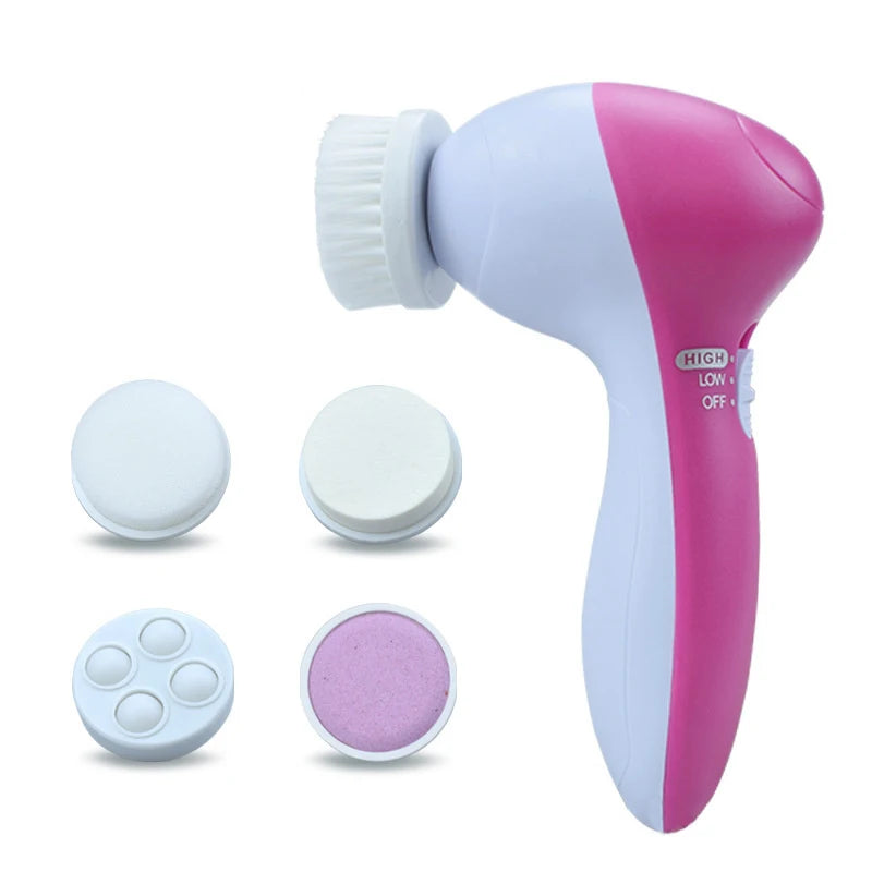 Escova De Limpeza e Esfoliação de Pele Facial 5 Em 1